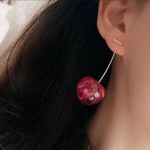 Cherry drop earrings A368